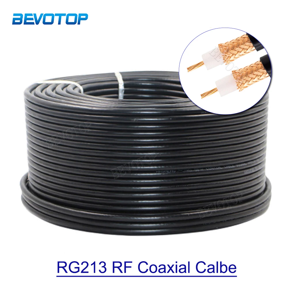 RG213 Vezeték 50 Ohm 50-7 RF coaxial Copf Magas légnyomású levegő minőségű Alacsony Elveszítés RG-213 RF coaxial Vezeték Jegyellenőr Telefonzsinór 1M-500M