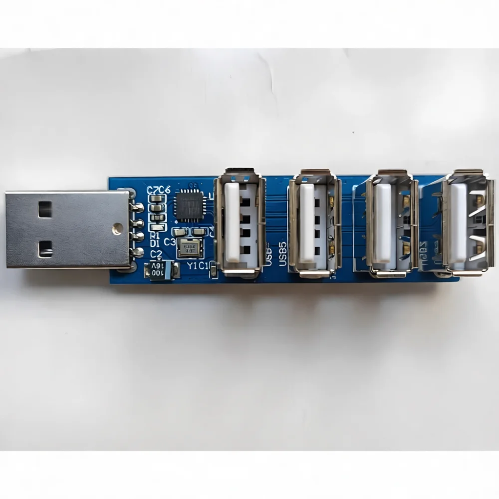 CH334F USB 2.0 Hub 4 Ports Splitter Portable Data Transfer Adapter For Laptop Desktop Computer Plug And Play Accessories