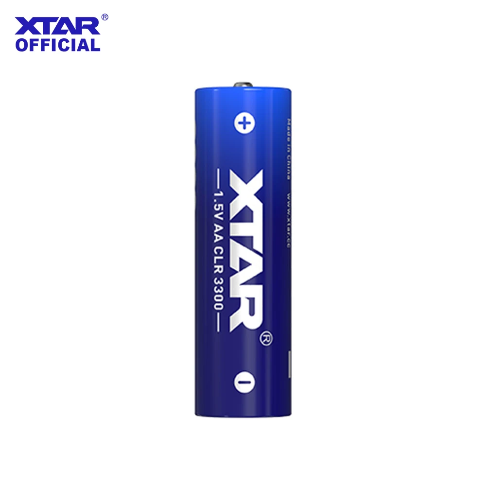 XTAR 1.5V AA CLR 3300 2000mAh Rechargeable Li-ion Battery Constant Voltage Output & Linear Discharge 1200+ Cycles Protection