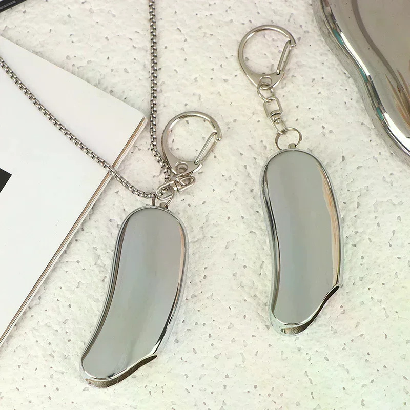 Banana Shape Simple J5 Lighter Cover With Keychain And Long Neck Chain Mini Portable Lighter Case For Men Trendy Gift