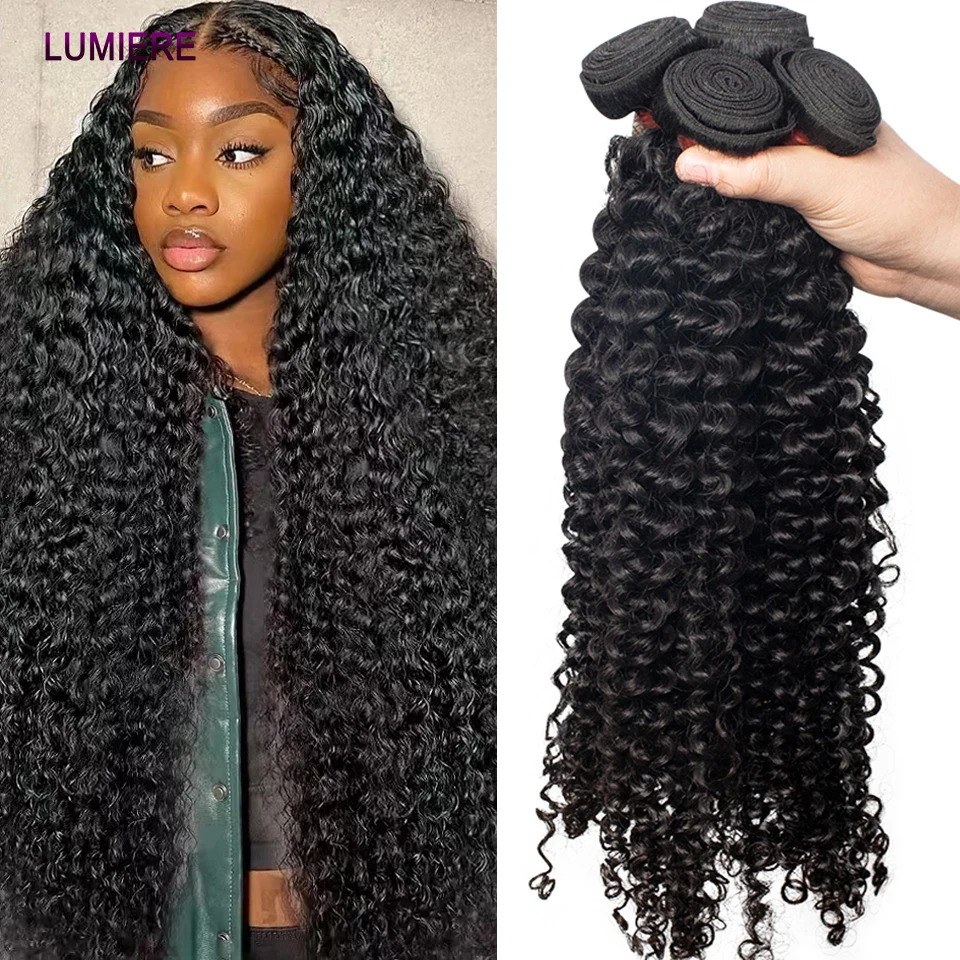 Tiefe Welle Echthaar Bundles 3/4 Bundles Deal Malaysische Haarwebart 100 % Rew Lockiges Echthaar Extensions 8-40 Zoll Reines Haar