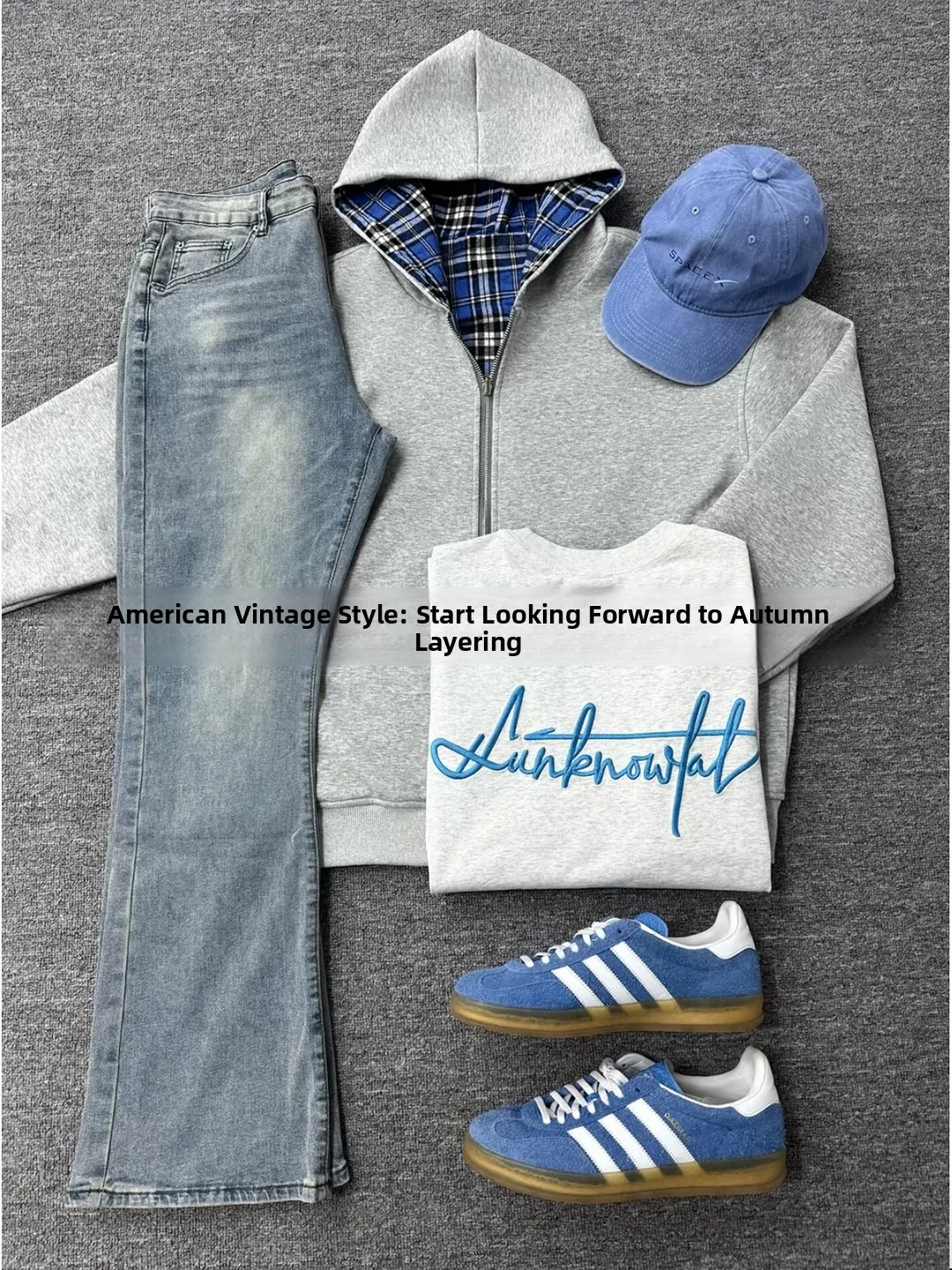 

American Retro Men's Hooded Cardigan Sweater Jacket Set Cleanfit Autumn Outfit Long Sleeve Long Pants Youth Fashion Ensemble