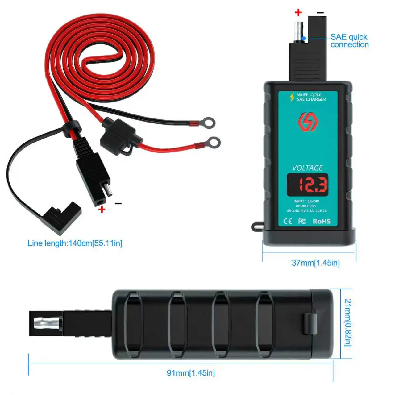 Panical For Honda Goldwing GL1800 F6B 2018-2025 Non-destructive Installation Phone Battery Charger Dual USB Accessory Socket