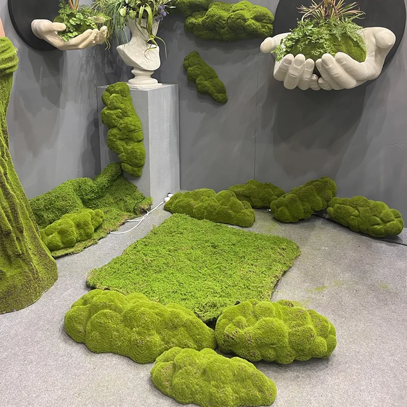 Simulated Moss Blocks, Hair Planting Stones, Landscape Decoration, Wedding Home Decoration, Plush Decoration, Soft Decoration