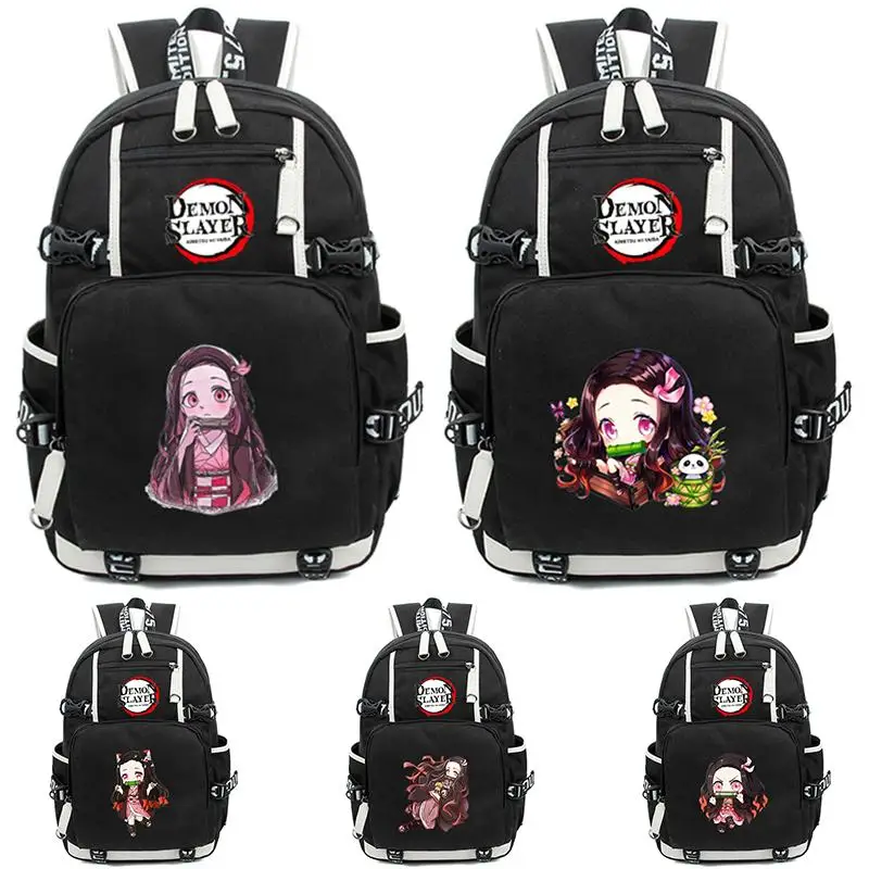 Demon Slayer Backpack Teen Girl Student Back To School Schoolbag Women Travel Backpack Kid Gift Women Bag Anime Rucksack Mochila