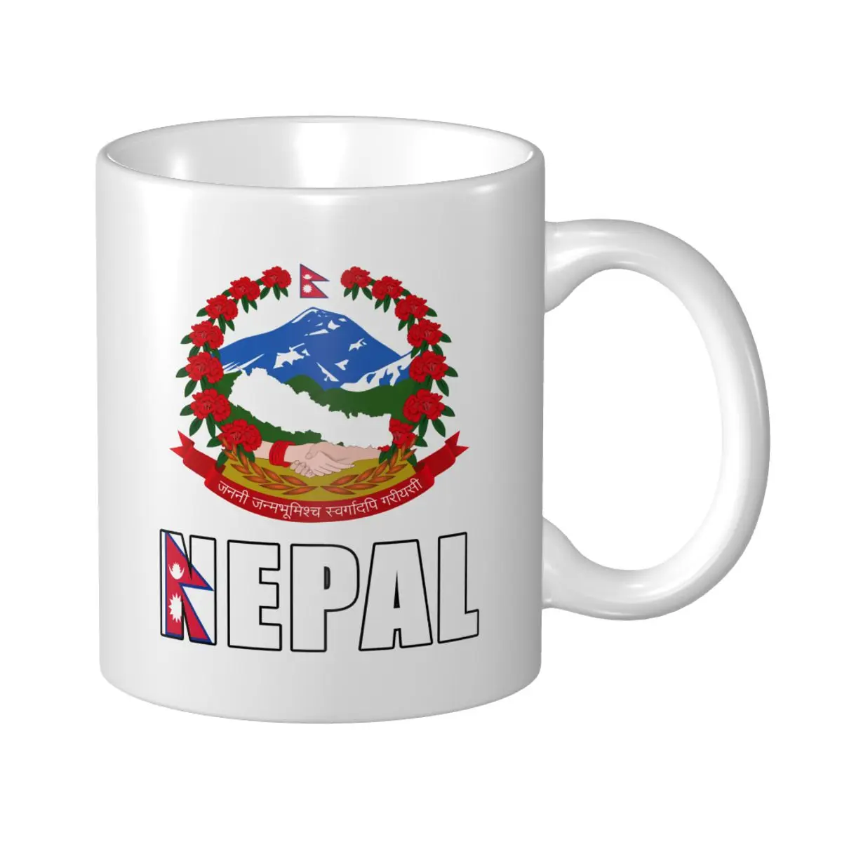 Mark Cup Mug Nepal Letter Flag Emblem Coffee Mugs Tea Milk Water Cup Travel Mugs For Office Home