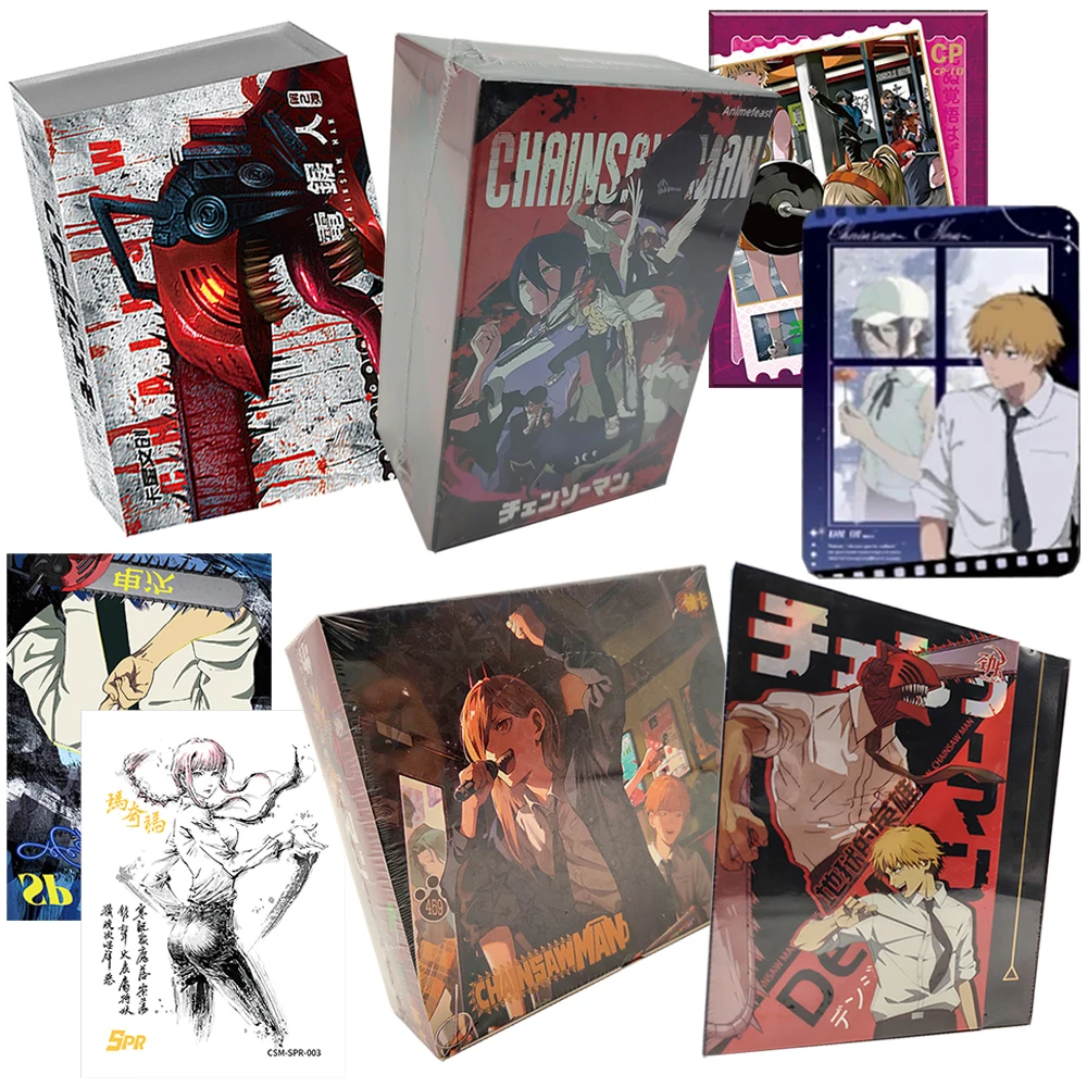 Chainsaw Man Exquisite Design Collection Cards Hayakawa Aki Power Makima Creative Grating Cards Entertainment Toys Peripherals