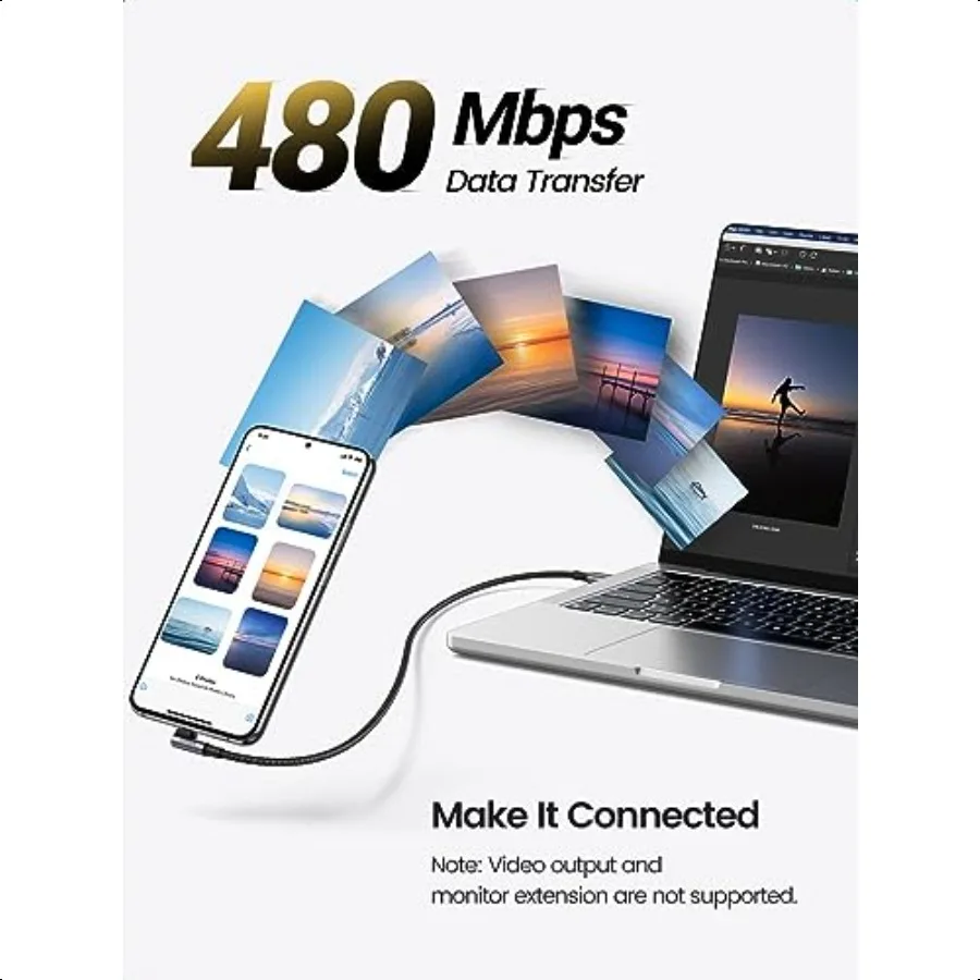 كابل USB C إلى USB C بزاوية قائمة 100 وات من النوع C كابل شحن سريع 90 درجة متوافق مع iPhone 17 17 Plus 17 Pro 16 Book Pro