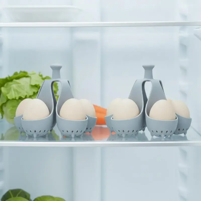 Silicone Egg Cooker Heat Resistant Multifunctional Egg Maker for Steaming Boiling Quick Home Breakfast Kitchen Gadgets