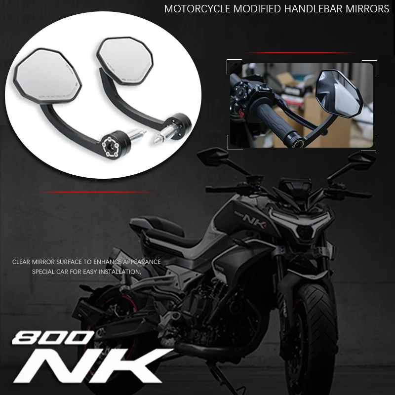 

Motorcycle 7/8" 22mm Rearview Mirror Universal Handle Bar End Mirror Fit For 800NK 675SR 675S-RR 675NK
