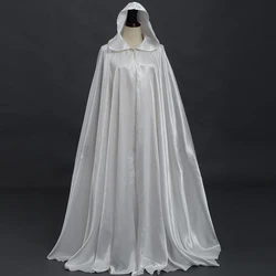 Satin Hood Cloak Wedding Wrap Halloween Costumes Medieval Witch Princess Adult Vampire Cape Cosplay Party Cape Customized