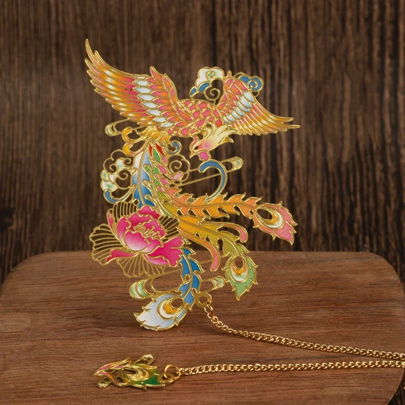 Luxury Metal Bookmark Chinese Style Retro Animal Shape Stationery Creative Gift Teacher Student School Office Supplies