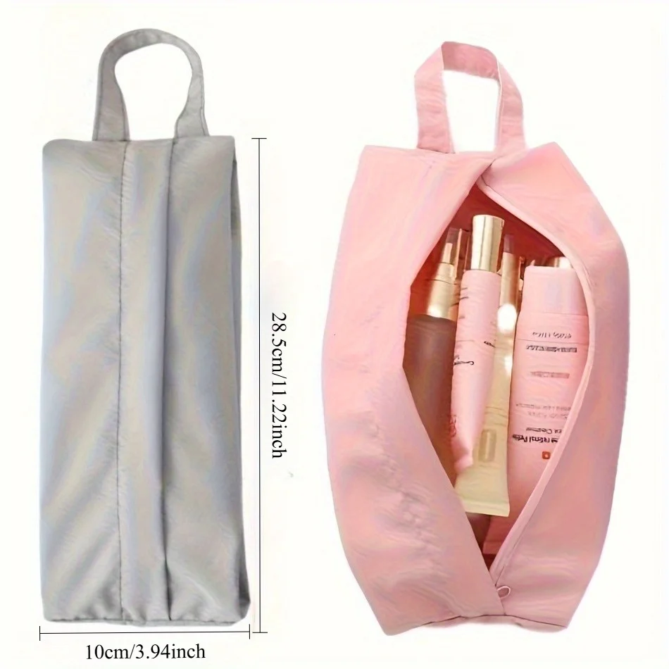 Portable Travel Makeup Pouch, Storage Bags for Underwear And Socks, Available in Beige, Gray, Pink, and Blue, Perfect for Travel