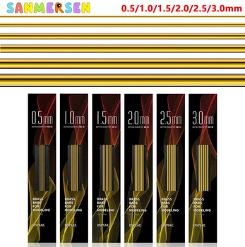 Copper Rod Diameter 0.5/1.0/1.5/2.0/2.5/3.0mm Alloy Metal Round Solid Bar Model Engineering Brass Round Bar For Model Maker