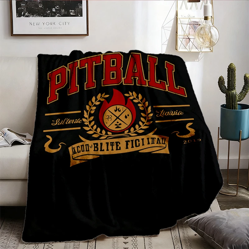Pitball Varsity Crest Soft Blanket Zodiac Academy Solaria League Cozy Blanket Bookish Sports Merch Warm Blanket Flannel