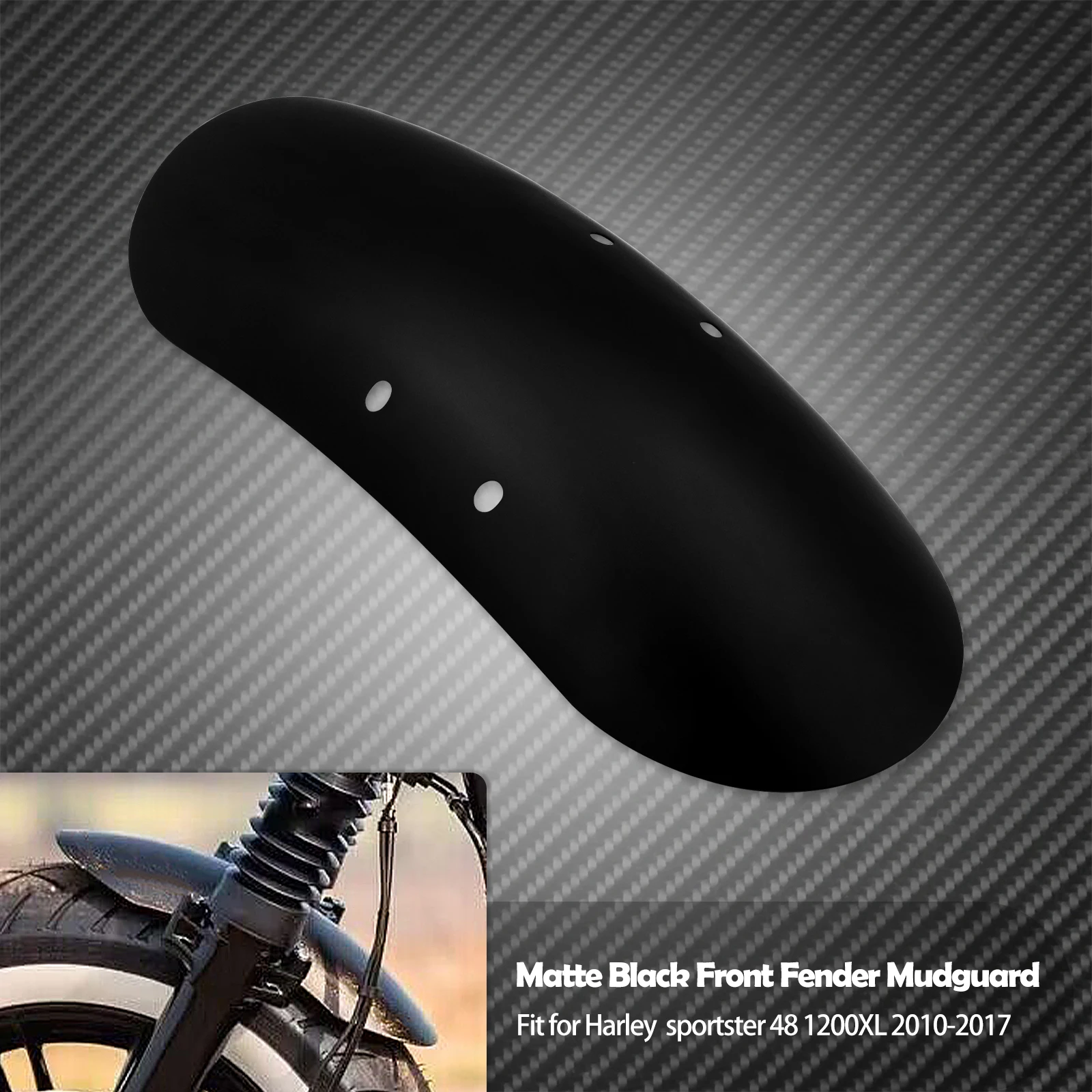 Motorrad vorne benutzerdefinierte kurze Kotflügel Kotflügel Schutz Abdeckung glänzend matt schwarz für Harley Sportster XL 48 Forty Eight 2010–2017