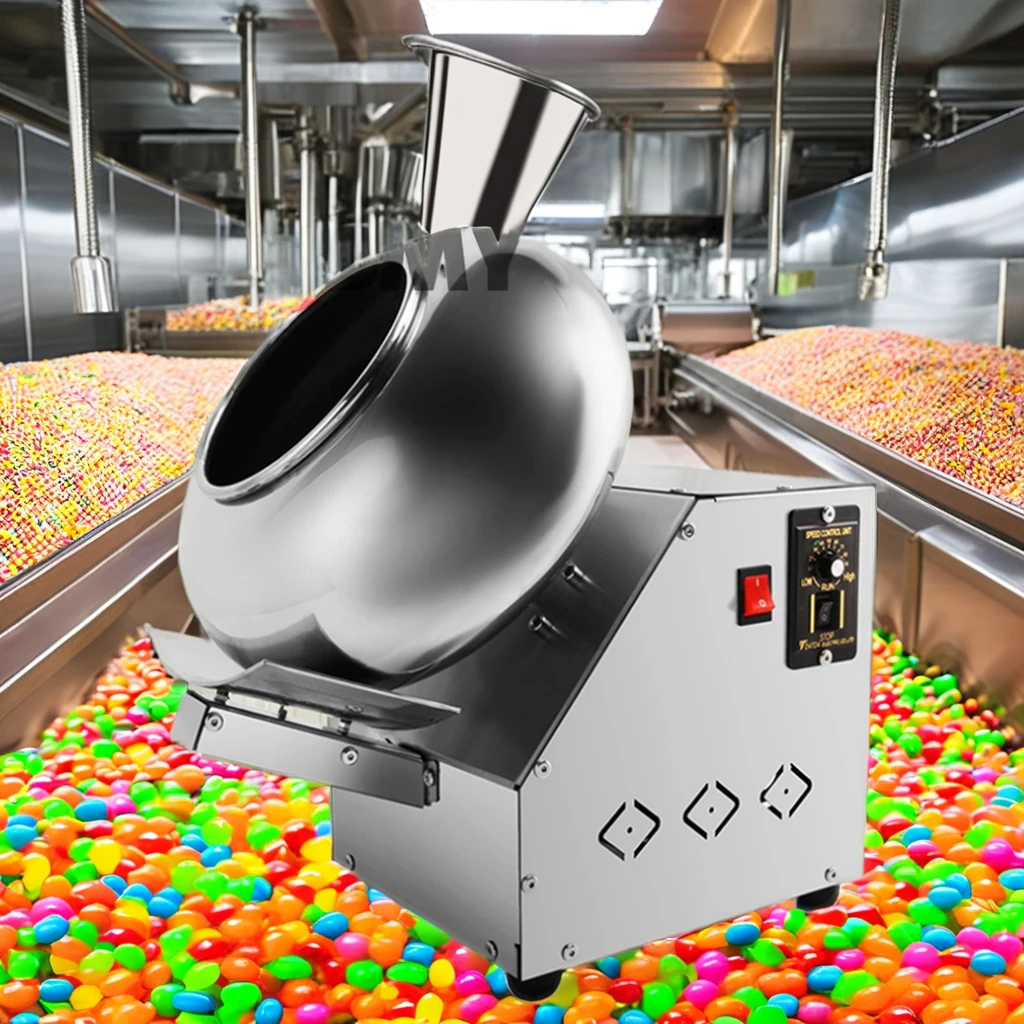 

Chocolate Coating Pan Sugar Polishing Candy Snack Making Machines For Nuts Peanuts Sugar Candy Coating Machine