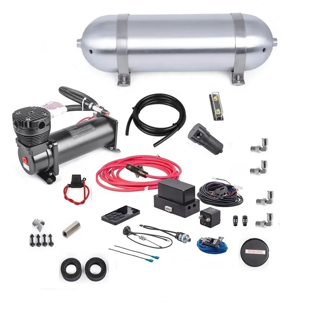 

Air Management Kit Air Ride Suspension System Electronic Controller System With Air Tank & Compressor Pump