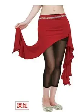 Dança do Ventre Performance Hip Scarf Belt, Leite Silk Wave Tassel Belly Dance Skirt, Frete Grátis, 1Pc por lote