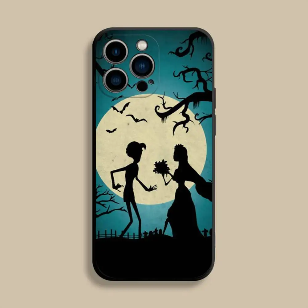 حافظة هاتف C-Corpse B-Bride Victor لهاتف iPhone 17,16,15,14,13,12,Pro,Max,Plus,E,SE4,Air,غطاء ناعم أسود صغير