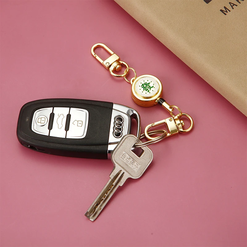 outdoor-metal-retractable-keychain-zinc-alloy-double-ring-easy-pull-bule-waist-hanging-lost-proof-key-ring-creative-gift