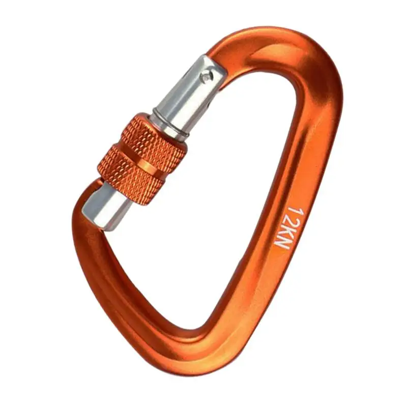 Mountain Climbing Clips Aluminum D Ring Carabiner Metal Carabiner Professional Large Climbing Carabiner Hook Hiking Clips For