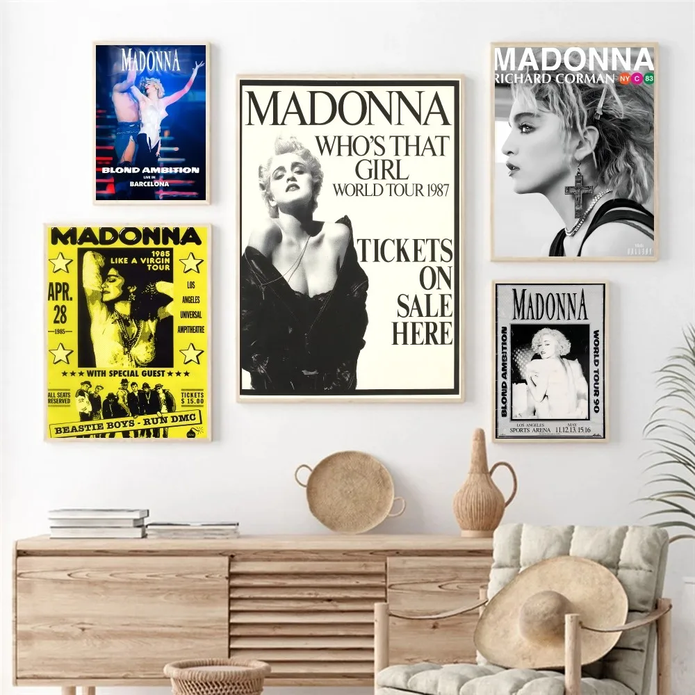 1980s M-MadonnaS Poster Paper Print Home Living Room Bedroom Entrance Bar Cafe Art Painting Decoration