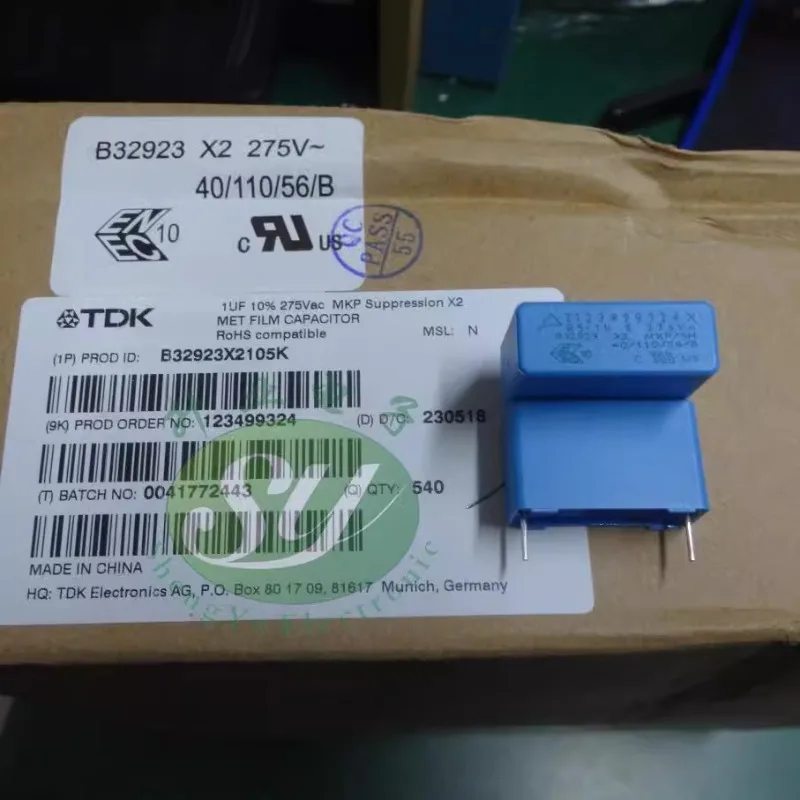 

5PCS/10PCS EPCOS 1.0uf/275vAC 1uf 1u0 105 22MM new film capacitor B32923X2105K