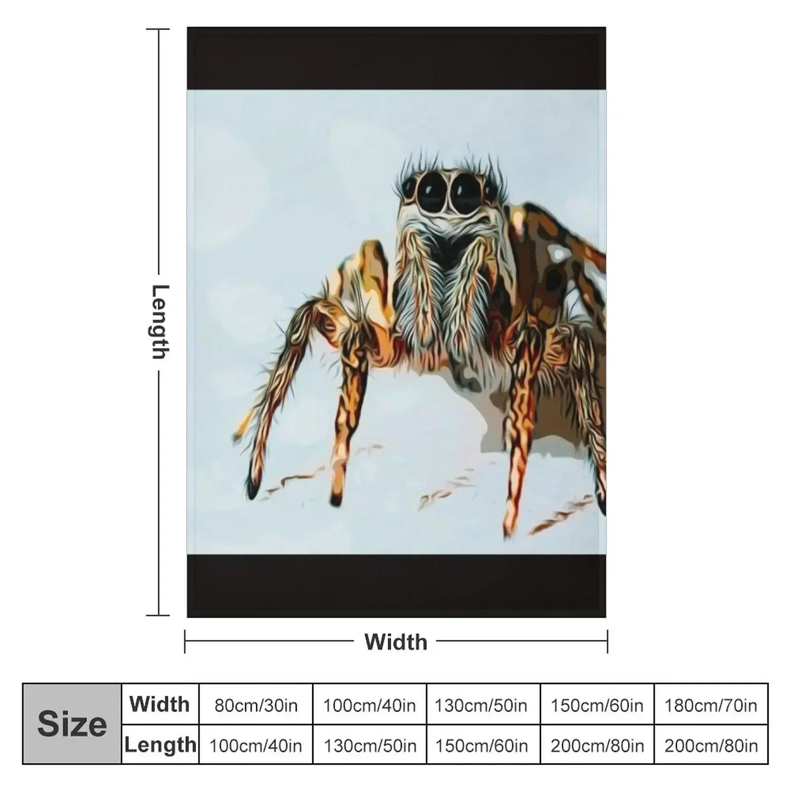 Jumping spider Throw Blanket couch cozy soft plush fuzzy picnic outdoor blanket