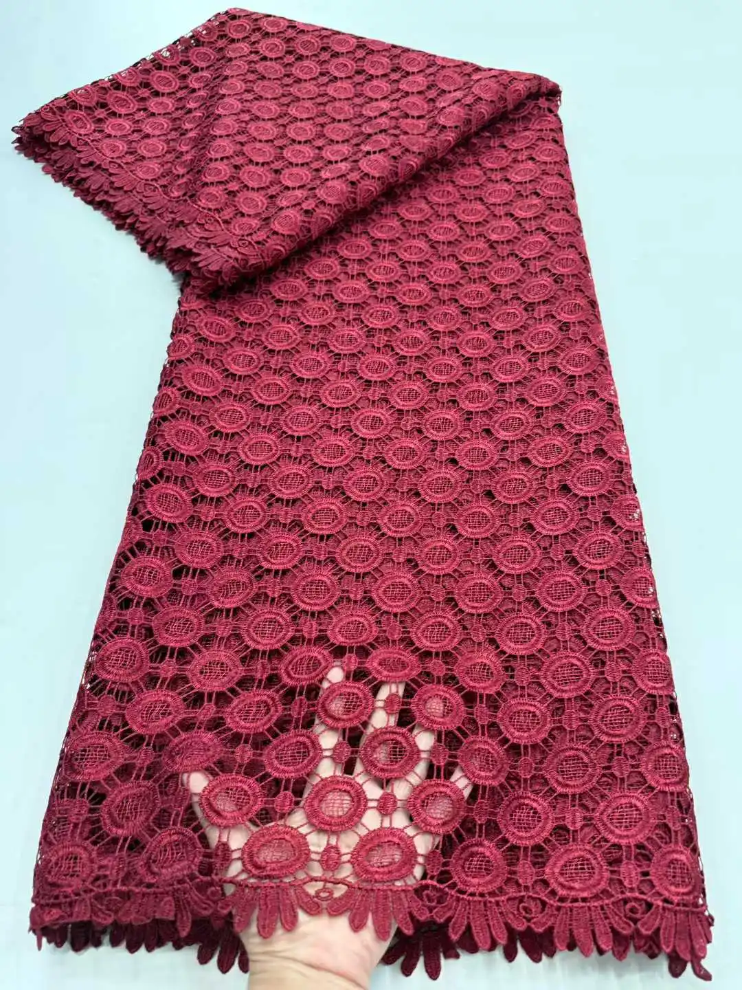 

Африканский шнур, кружево 2025, горячая распродажа, 100% хлопок, шнур, гипюровая кружевная ткань, свадебные платья для шитья нигерийских женщин