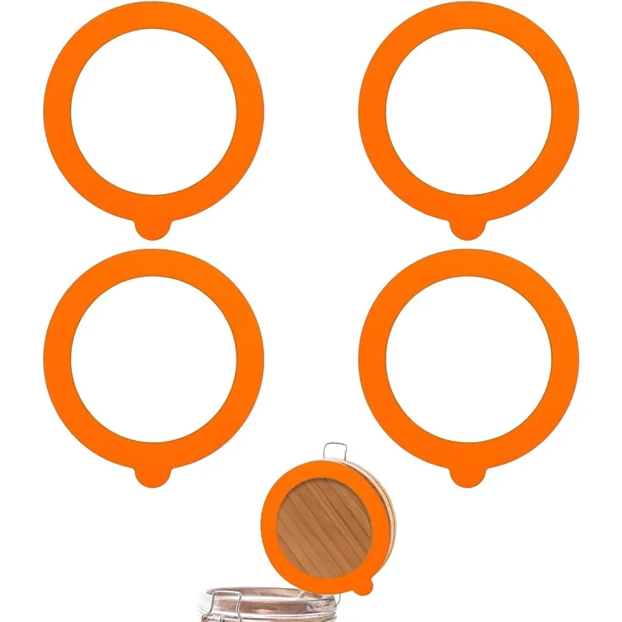 

4 шт. резиновые уплотнения для стеклянных банок 4,5 дюйма, силиконовые уплотнительные кольца для стеклянных зажимов, верхние банки, герметичные силиконовые фитинги для консервирования