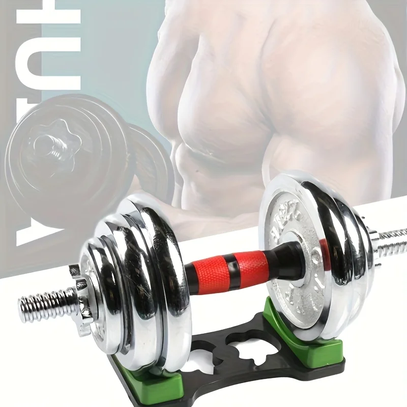 2PC Dumbbell Holder ABS Non-Slip Dumbbell Stand Support Base Home Portable Anti-Fall Rolling Dumbbell Storage Rack