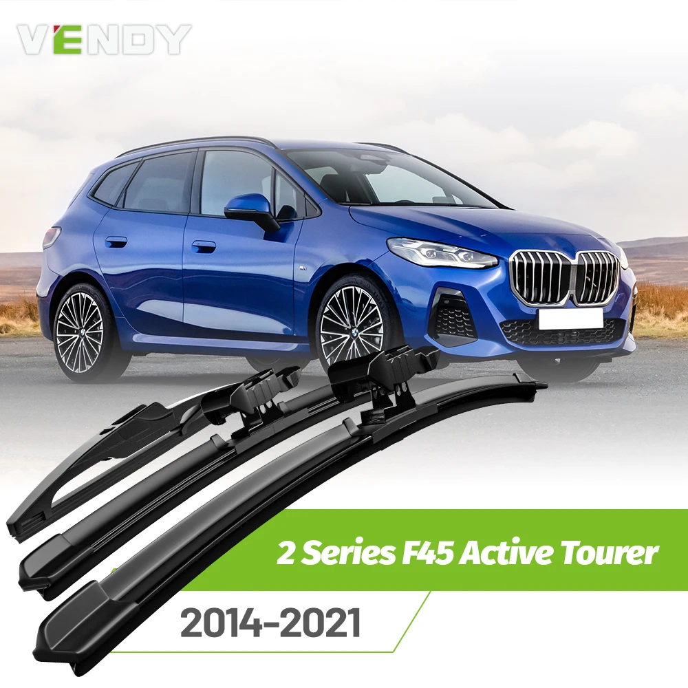 Vordere und hintere Wischerblätter-Set für BMW 2er F45 Active Tourer 2014–2021, Windschutzscheiben-Regenbürsten, 22 Zoll + 18 Zoll + 12 Zoll