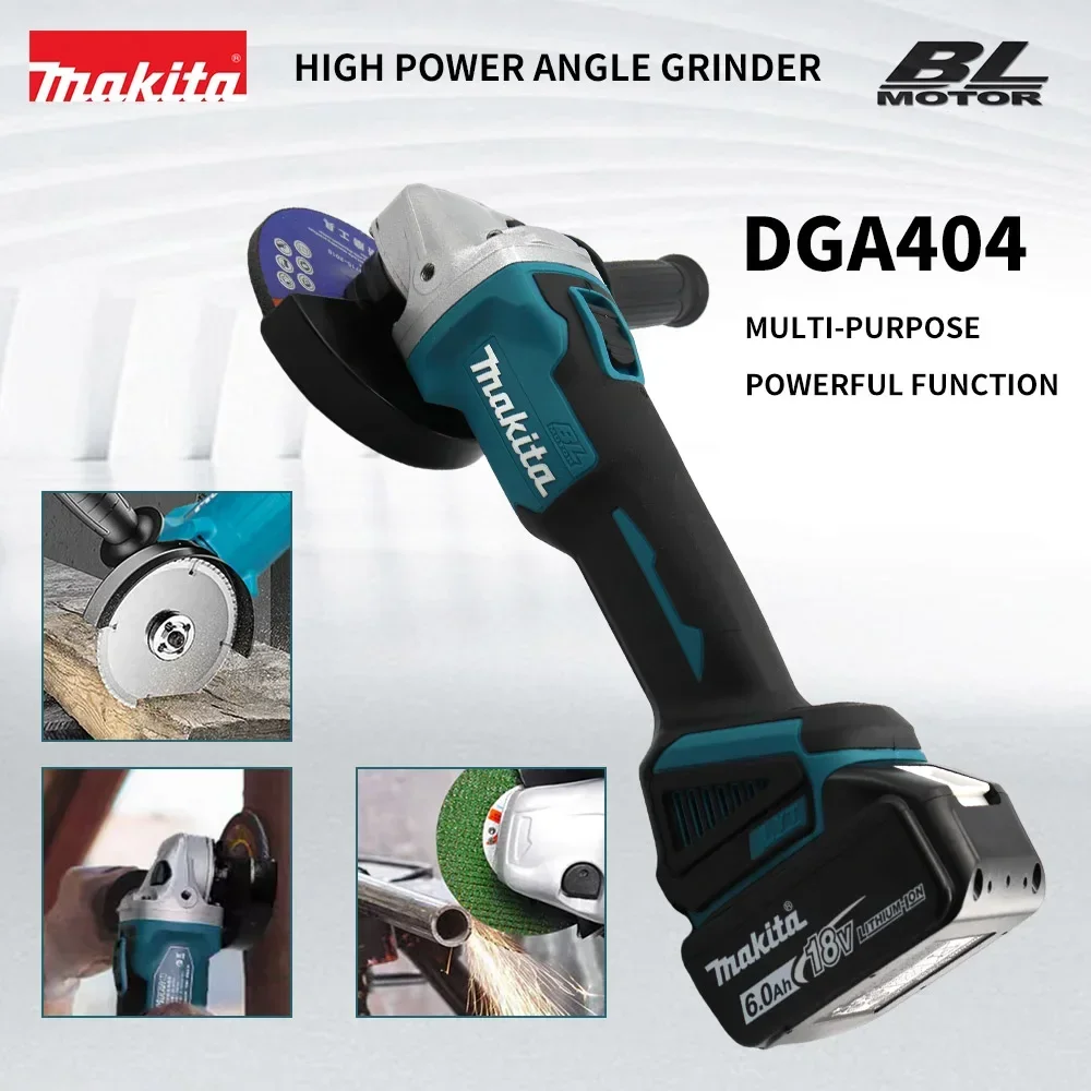

Аккумуляторная угловая шлифмашина Makita DGA404 100 мм, 18 В, бесщеточная, литиевая, высокомощная, для резки и полировки