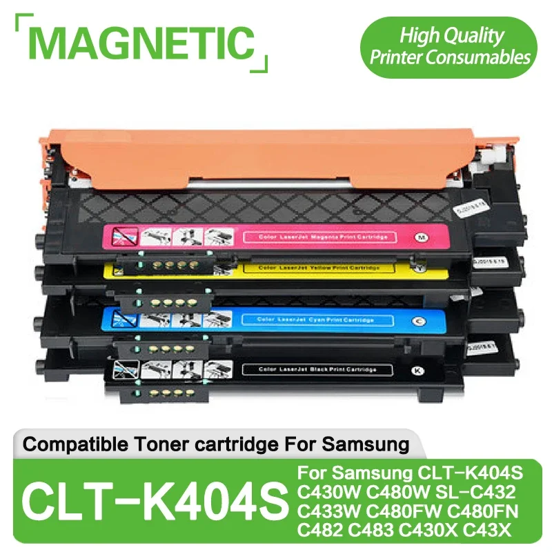 CLT-K404S M404S C404S Y404S Compatible Color Toner Cartridge For Samsung C430 C430W C433W C480 C480FN C480FW C480W Printer