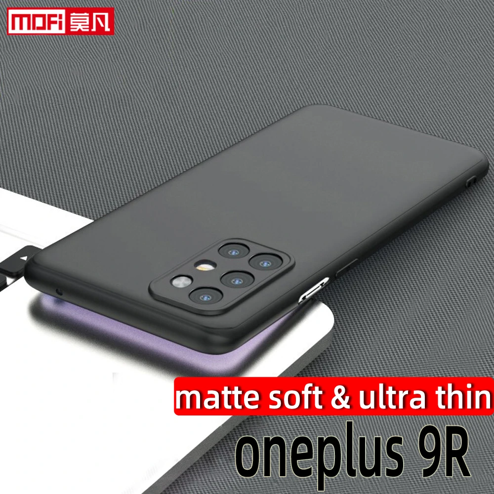 Matte TPU case for OnePlus 9R, soft, ultra thin, non-slip, full back cover for camera