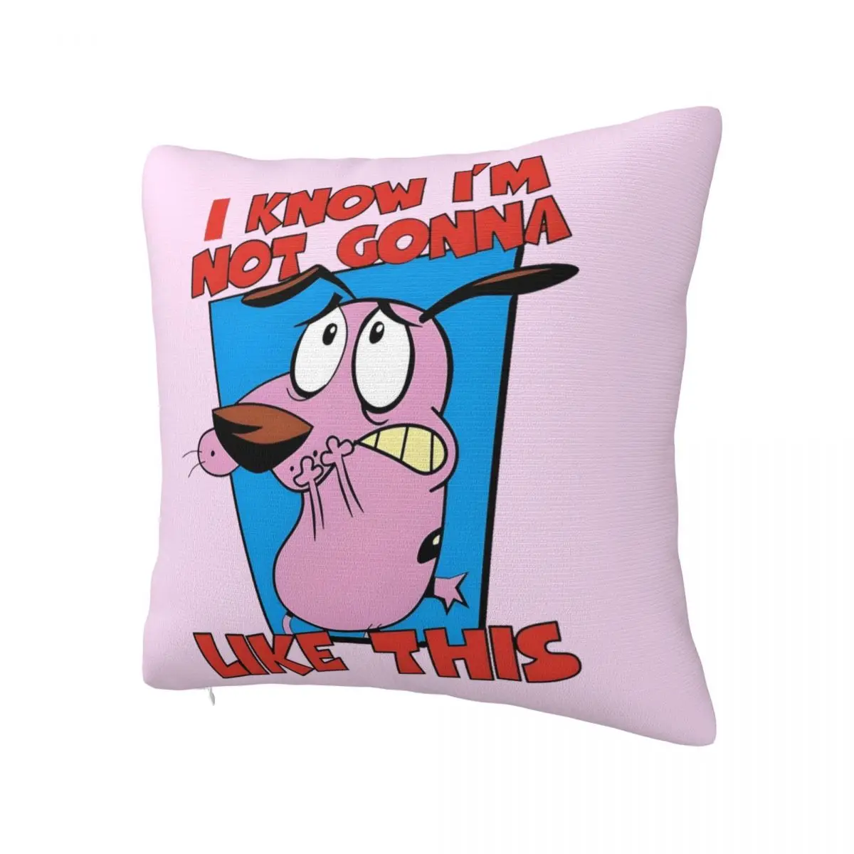 C-Courages Cowardly Dog Cute Pillowcase Double-sided Printing Polyester Cushion Cover Decoration Pillow Case Cover Car Zipper