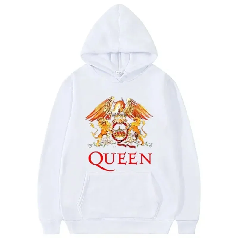 Fashion New Queen Rock Band Printed Hoodies Men Woman Oversized Hip Hop Hoodie Sweatshirts Pullovers Unisex Tracksuits Clothing