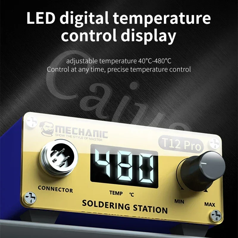 Mechanic T12 Pro Solder Station Anti-static Intelligent Digital Heating Station for IPhone Repair Support OT Series Iron Tips