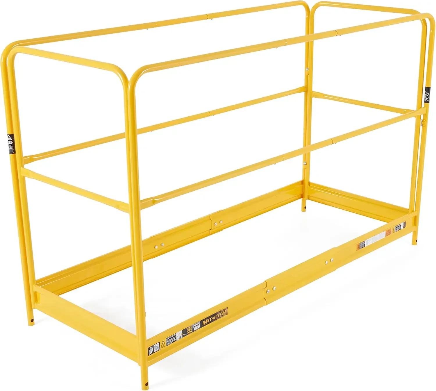 Versatile 6 Foot Metal Guardrails System Accessory Baker Style for Select Jobsite Series Scaffolding Platform with Non Slip Deck