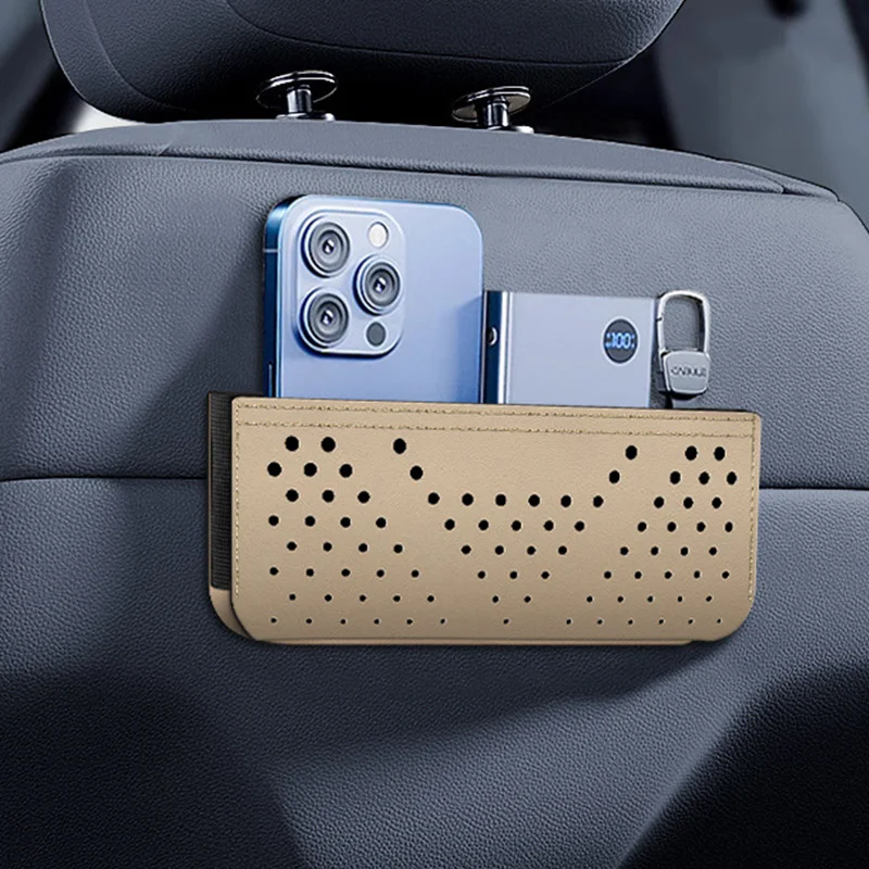 Car Net Storage Bag Car General Storage Box Multi-Functional Storage Bag Mobile Phone Bag Hanging Bag Paste Type Car Accessories