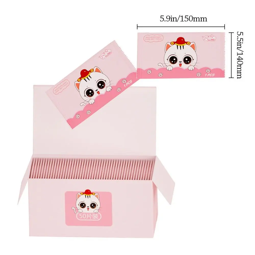 50pcs Fashion Disinfection Baby Wet Wipes Non woven fabric Hand Cleaning Moist Paper Portable Tissue Outdoor