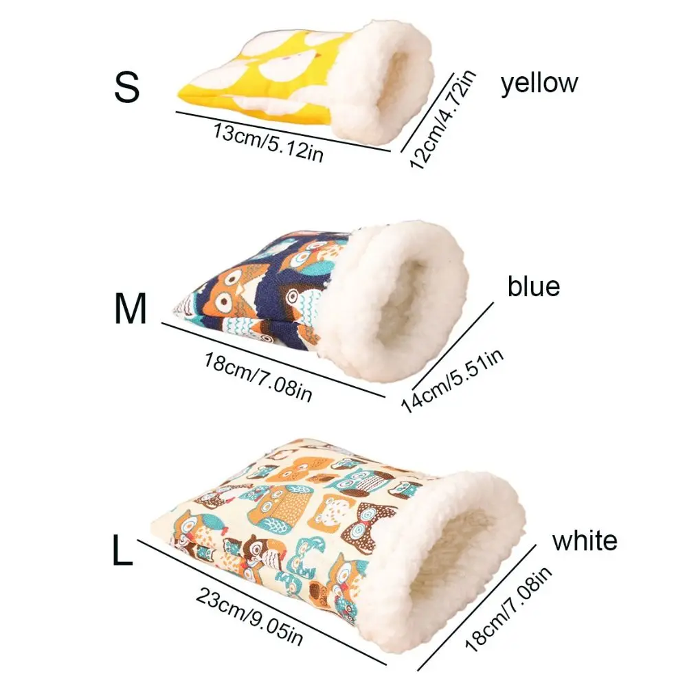 لطيف جيب الهامستر القطن عش الدجاج/البومة جيب شكل جيب حاملات الحيوانات الأليفة حقيبة الصوف/قماش الدافئة الدافئة الهامستر السرير