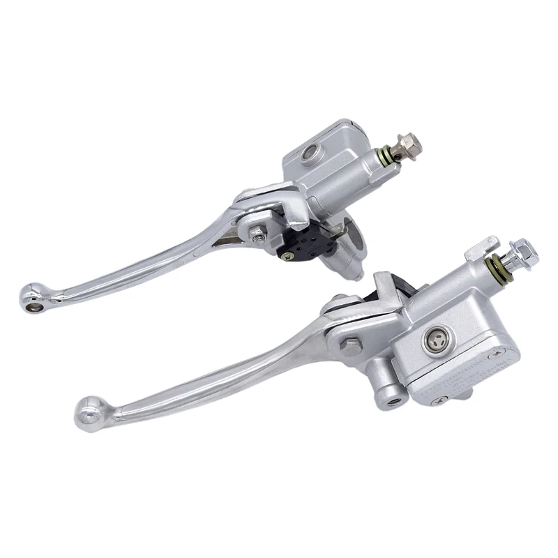 1 Pair Universal Motorcycle Hydraulic Brake Master Cylinder Clutch Lever Right Left Hand Brake Pump Master Cylinder For Honda