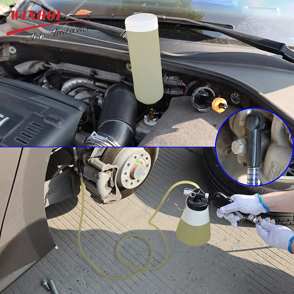 Automotive Automatic Brake Bleeder Car Brake Oil Exchanger Auto Motorcycle Fluid Purge Replacement Tools Bleeding Device 1000ml