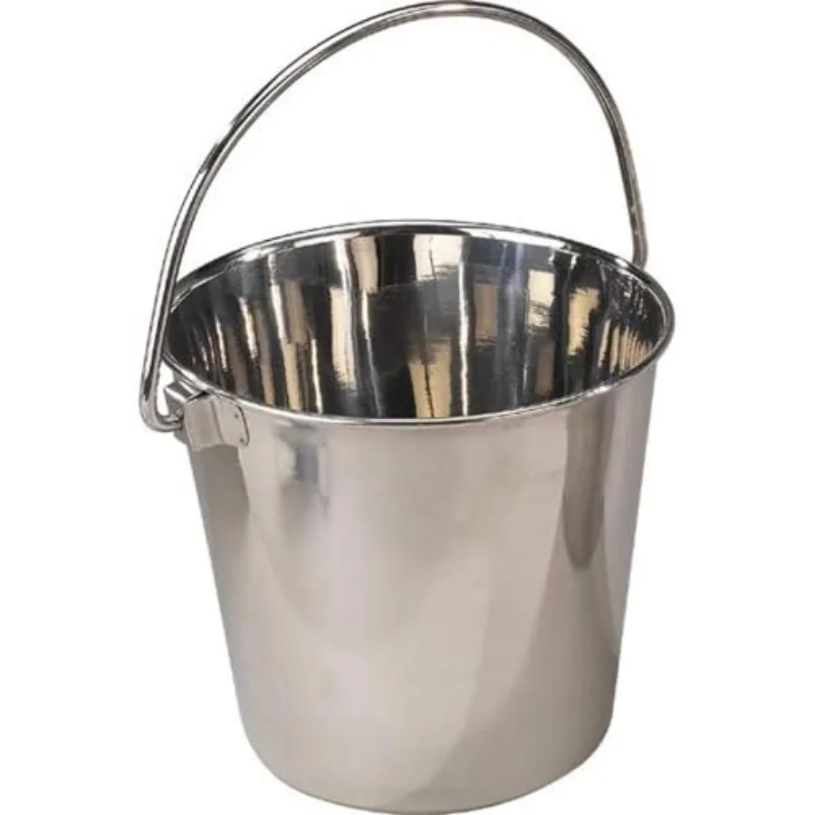 

ProSelect Heavy Duty Stainless Steel Pails — Durable Pails for Kennels and Farms - 5", 1-Quart