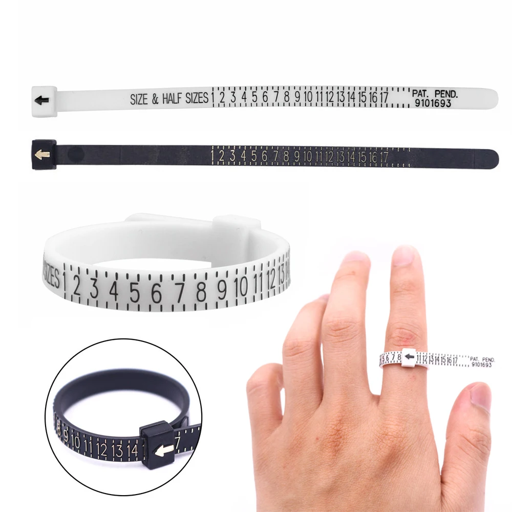 Men and Womens UK/US/EU/JP Sizes A-Z British/American Genuine Tester Finger Gauge Wedding Ring Band Ring Sizer Measure