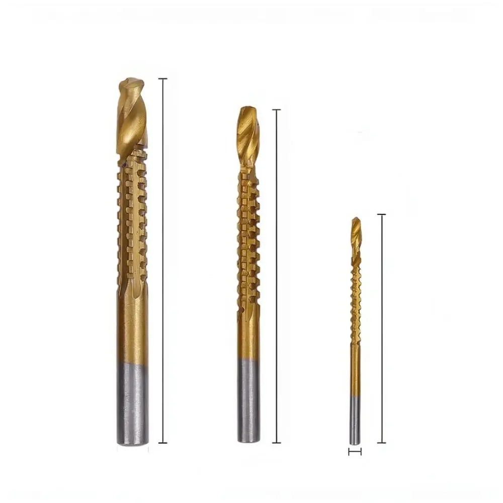 Sawtooth Drill Bit Set Titanium Coated Hole Cutter For Woodworking Carpentry Craftsmanship Drilling Tool
