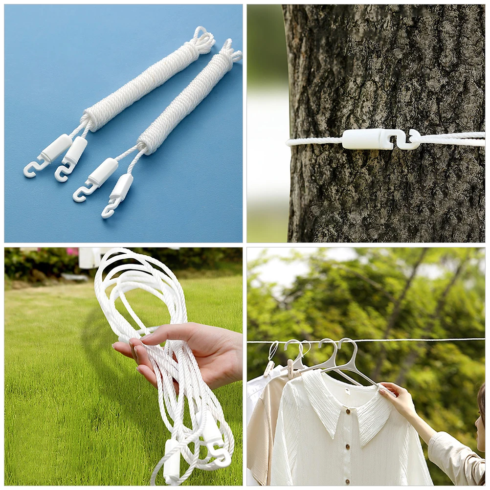 Windproof Clothesline Outdoor Drying Ropes Portable Nonslip Laundry Line Camping Travel Picnic Clothes Line Ropes