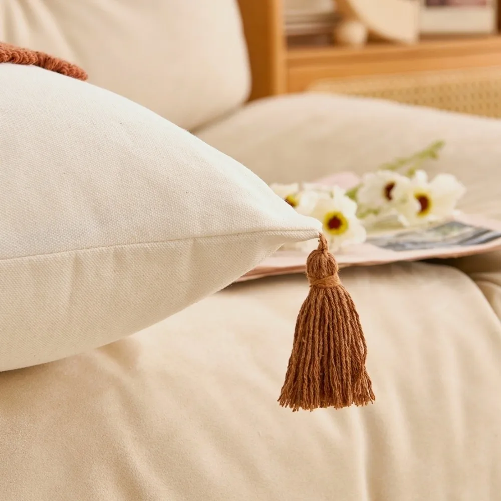 Comfortable Halloween Pillow Cover Soft Texture Wear Resistant 3D Tufting Pillowslip Practical Family Gift Throw Pillowcase